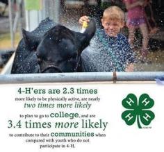 This picture clearly depicts the power of being a 4-H member and how it has an impact on youth.