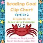 Here is VERSION 2 of my original Reading Goal Clip Chart for the Beach Lovin' Classroom. The difference?  *Vertical cards rather than horizontal. *...