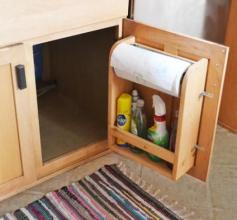 Kitchen Cabinet Door Organizer Paper Towel Holder. Plans.  P