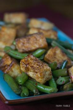 Green Beans and Tofu | Farm to Table | farmtotablela.com
