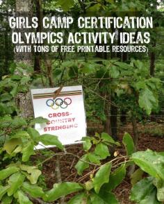 Girls camp certification Olympics activity with free printable versions of everything you need from playpartypin.com