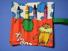 Mini Crayon Keeper 4Count Roll Up Holder by JustBecauseBowtique, $3.00 party favors?