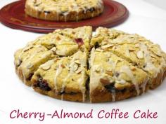 Cherry Almond Coffee Cake from NoblePig.com