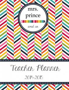 Stylish printable teacher planner from Mrs. Prince and Co.