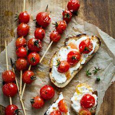 Grilled Tomato Skewers on Toast!