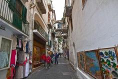 Cobblestone Streets and Shops of Amalfi Italy