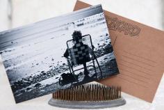 Beach Chair Surf Sand Relaxation Waves Solitude Shore Love Family Friends Handcrafted Photo Art Photography Postcard Post Card