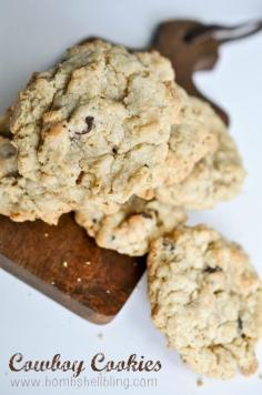 This old family recipe for Cowboy Cookies is SUCH a taste treat --- and the best raw cookie dough ever, by the way!