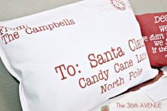 DIY Letter to Santa Pillows