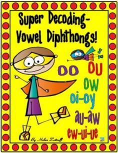 Super Decoding- Vowel Diphthongs! from Essential Reading / Language Skills on TeachersNotebook.com -  (126 pages)  - Super Decoding- Vowel Diphthongs! is a practical workbook for introducing students to vowel diphthongs for practice and / or reinforcement.