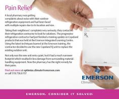 Pain Relief - How did a pharmacy ease the pain of a noisy outdoor refrigeration unit?