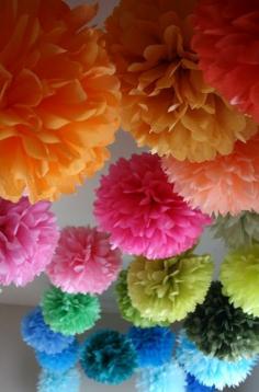 How to make tissue pom flowers - Design Dazzle