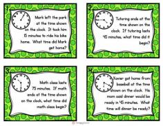 Elapsed Time Task Cards. Get students up and moving with these "story problems." $
