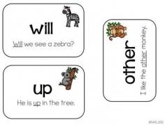 Sight word sentence cards. Fluency activities!