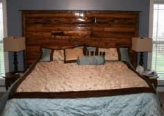 DIY Pallet Headboard - Bedroom, Headboard, Pallet