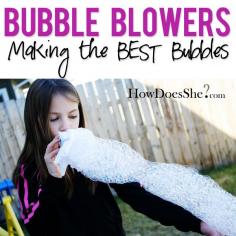 Making Bubble Blowers for Kids - Blower, Bubbles