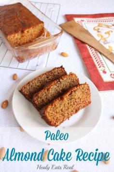 Paleo Almond Cake Recipe - Healy Eats Real #paleo #almond #cake #recipe #glutenfree #grainfree