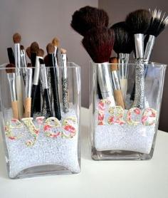 Makeup Storage - Bathroom, Makeup, Vase