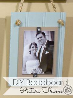 DIY beadboard picture frame tutorial.  Make frames for less than 1/4 cost of the ones in stores!