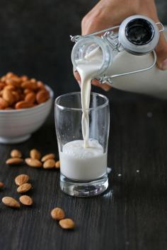 This DIY almond milk contains the perfect water-to-almond ratio and is naturally sweetened with real maple syrup and vanilla. So yummy!