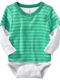 2-in-1 Long-Sleeved Bodysuits for Baby