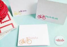 DIY Printable #bicycle Greeting Cards! These are so adorable! #printable