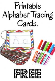 Creative Homeschool: Alphabet Tracing Cards -Free Printable-