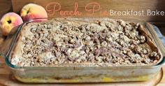 Healthy Peach Pie Breakfast Bake that serves a crowd! #glutenfree #paleo