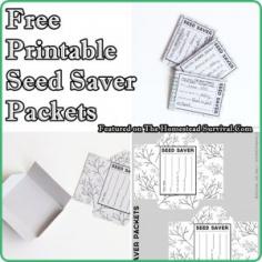 The Homestead Survival | Free Printable Seed Saver Packets For Creating A Seed Bank | thehomesteadsurvi...