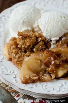 Apple Crisp - A classic fall recipe from the Tougas Family Farm apple orchard in New England!