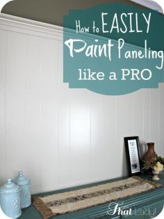 Want to paint over wood paneling?  So many people make it so much more complicated than it really is.  Here's how to paint it like a pro! #DIY #paint #home #decor
