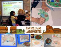 Using map skills while learning About landforms