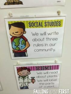 Display your learning targets with page protectors and stikki clips. Cute editable objective signs!