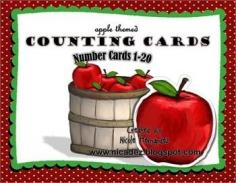 Apple Theme Counting Cards~ Numbers 1 to 20