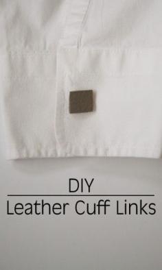 Leather Cuff Links - Nearly Crafty