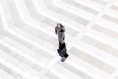 Solitary nun walking on marble.  These are the things that inspire me: barraganstudio.bl...