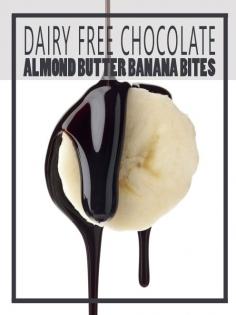 Dairy Free Chocolate Almond Butter Banana Bites - Homesteading and Health