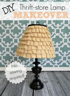 A quick and easy DIY - upcycle an old thrift store lamp into something beautiful with a little spray paint and burlap!