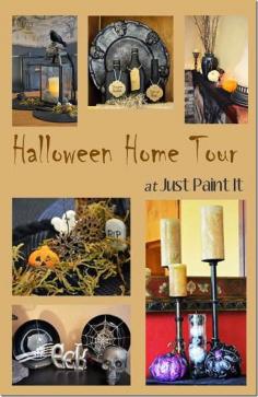 All kinds of easy and creative Halloween DIY decorations - many from the dollar store!