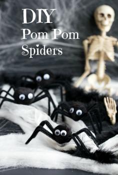 
                        
                            Fun little Halloween craft - made with pom poms, pipe cleaners, and googly eyes!
                        
                    