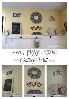 Eat, Pray, Love Gallery Wall  #homedecor #gallerywall