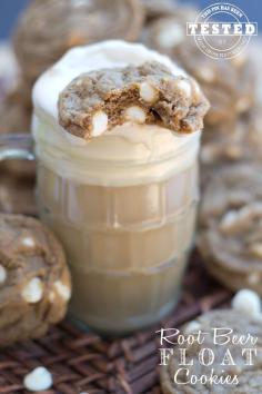 If you are a lover of Root Beer then these soft moist pudding cookies are for you! They are literally a Root Beer Float in a cookie!  #Root Beer Float Cookies #Cookie Recipe