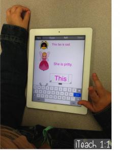 Practice writing complete sentences using the free app Doodle Buddy