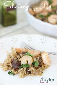 Garlic Butter Shrimp Quinoa With Mushrooms - The Taylor House