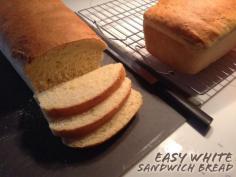 Easy White Sandwich Bread | Jornie.com ~ this bread is so great for toast, PB&J, panini, and pretty much anything else you can think of! Plus, it only takes minutes of your day to put together! // *pin to save for later*