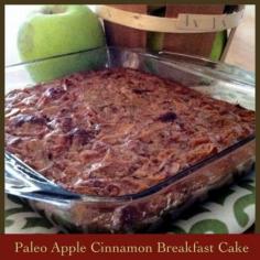 Paleo Apple Cinnamon Breakfast Cake (with option to make it with no added sugar) from Primally Inspired