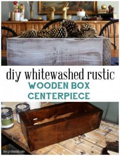 
                        
                            DIY Whitewashed Rustic Wooden Box Centerpiece
                        
                    