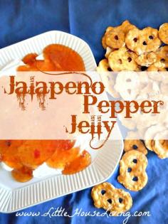 Jalapeño Pepper Jelly Recipe | Little House Living | How to make your own delicious Jalapeno Pepper Jelly Recipe! This recipes uses fresh veggies for an amazing jelly that you can put together quickly.http://www.littlehouseliving.com/jalapeno-pepper-jelly-recipe.html