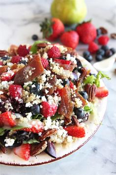 Quinoa and Berry Salad with Fresh Pear Dressing | The Hopeless Housewife