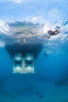 If I ever get to Africa I might have to convince my hubby to shell out $1500 for one night in this "room". Look at These Incredible Photos of Zanzibar's New Underwater Hotel Room : Condé Nast Traveler